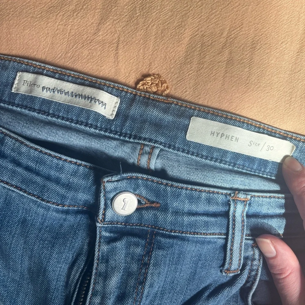 Pilcro Cropped Blue Jeans with Cuffed Hem - Picture 4 of 4